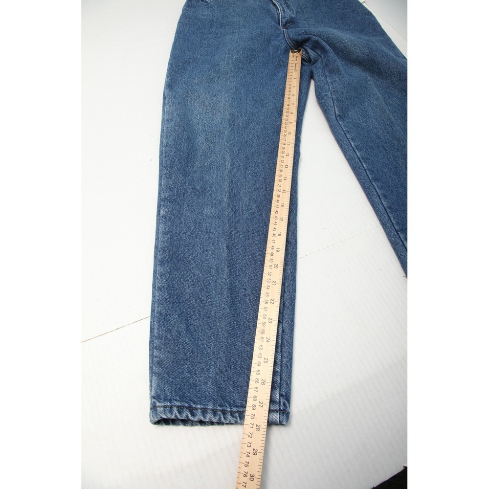 Vintage L.L. Bean Double L Jeans Womens 28x28 Blue Fleece Lined Relaxed Fit 90s - Picture 14 of 16